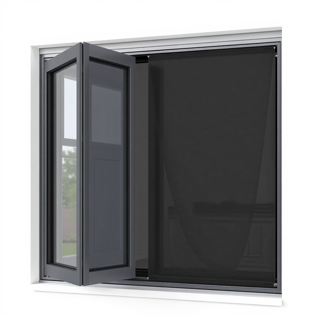 Antrasit Gri Pencereler İçin Tam Uyumlu Sineklik Çerçeveleri